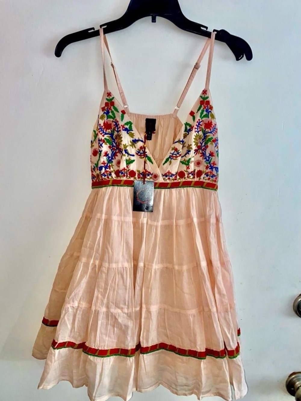 Anthropologie Raga embroidered mini babydoll dress - Picture 3 of 6